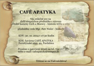 Drahé kameny Čech a Moravy – historie těžby a užití @ CAFÉ APATYKA | Pardubice | Pardubický kraj | Česká republika