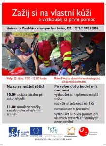 Zažij si na vlastní kůži a vyzkoušej si první pomoc @ Univerzita Pardubice