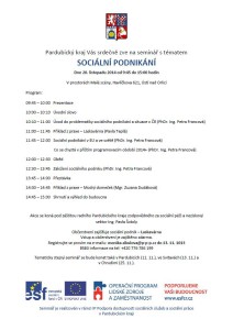 Sociální podnikání (Ústí nad Orlicí) @ Malá scéna | Ústí nad Orlicí | Pardubický kraj | Česká republika