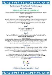 Vánoční program @ V prostorách Dětského rehabilitačního centra Lentilka | Pardubice | Pardubický kraj | Česká republika