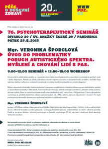 76. Psychoterapeutický seminář @ Divadlo 29